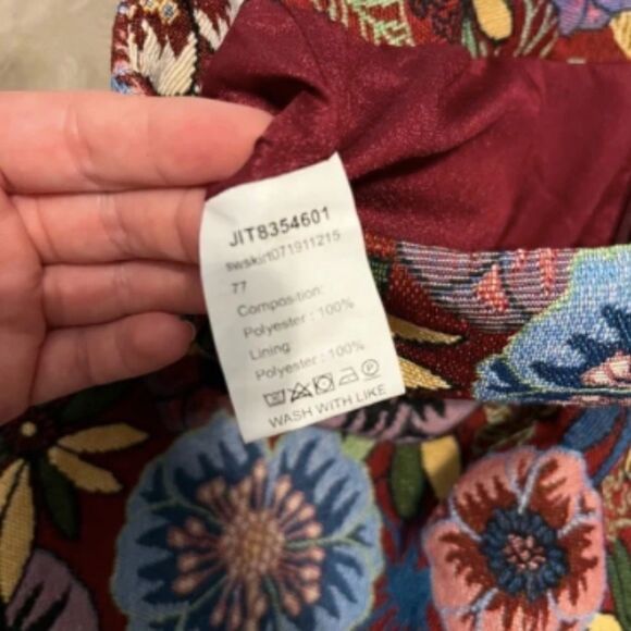 Women's Floral Print 70's Aesthetic High Waisted Mini Skirt - Picture 7 of 7